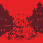 a drawing of ruby as the hero from dragon quest